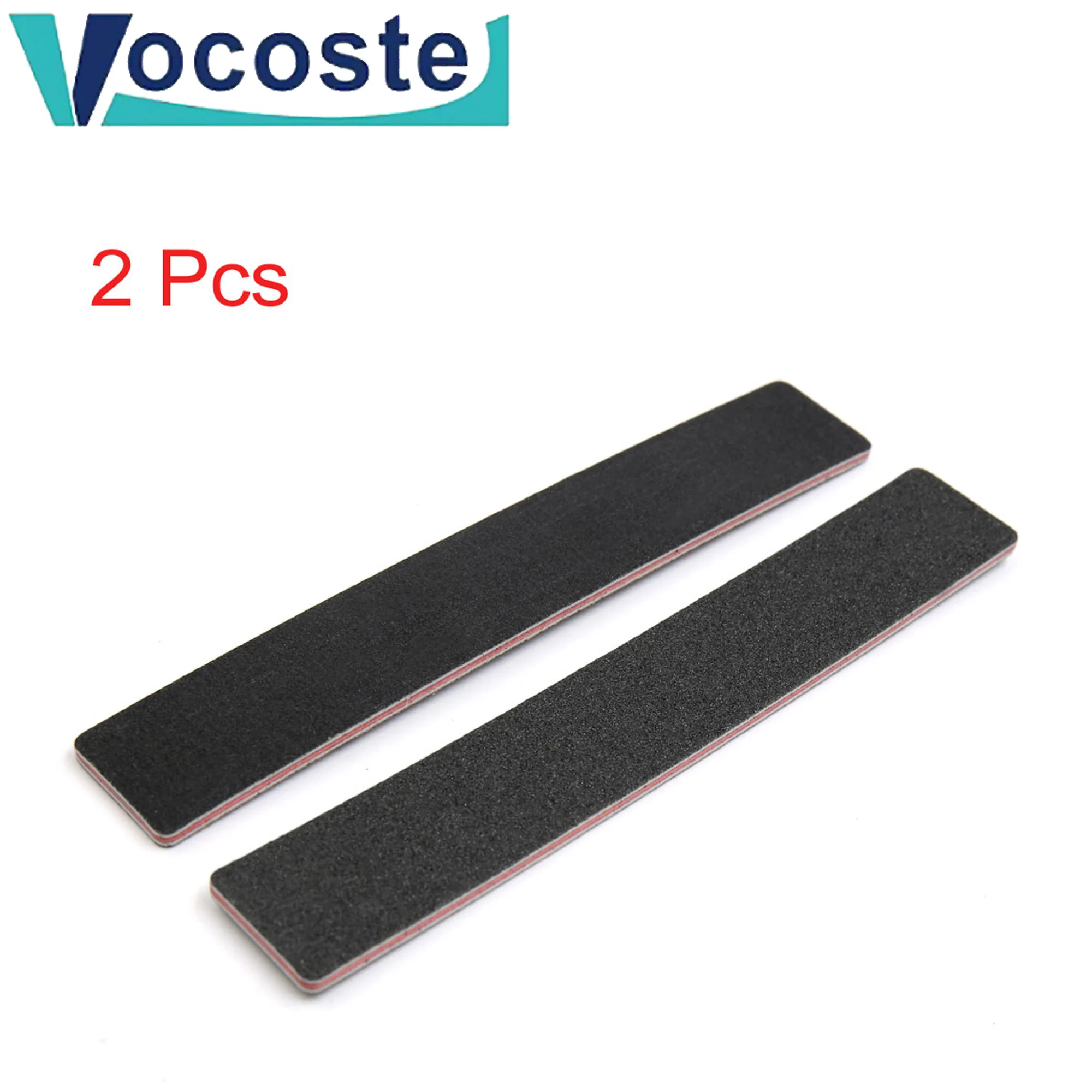 VOCOSTE 2Pcs Professional Nail Files Buffer Curve Round Double Side 100/180 Sanding Polishing Equipment Manicure Nails Art Tools