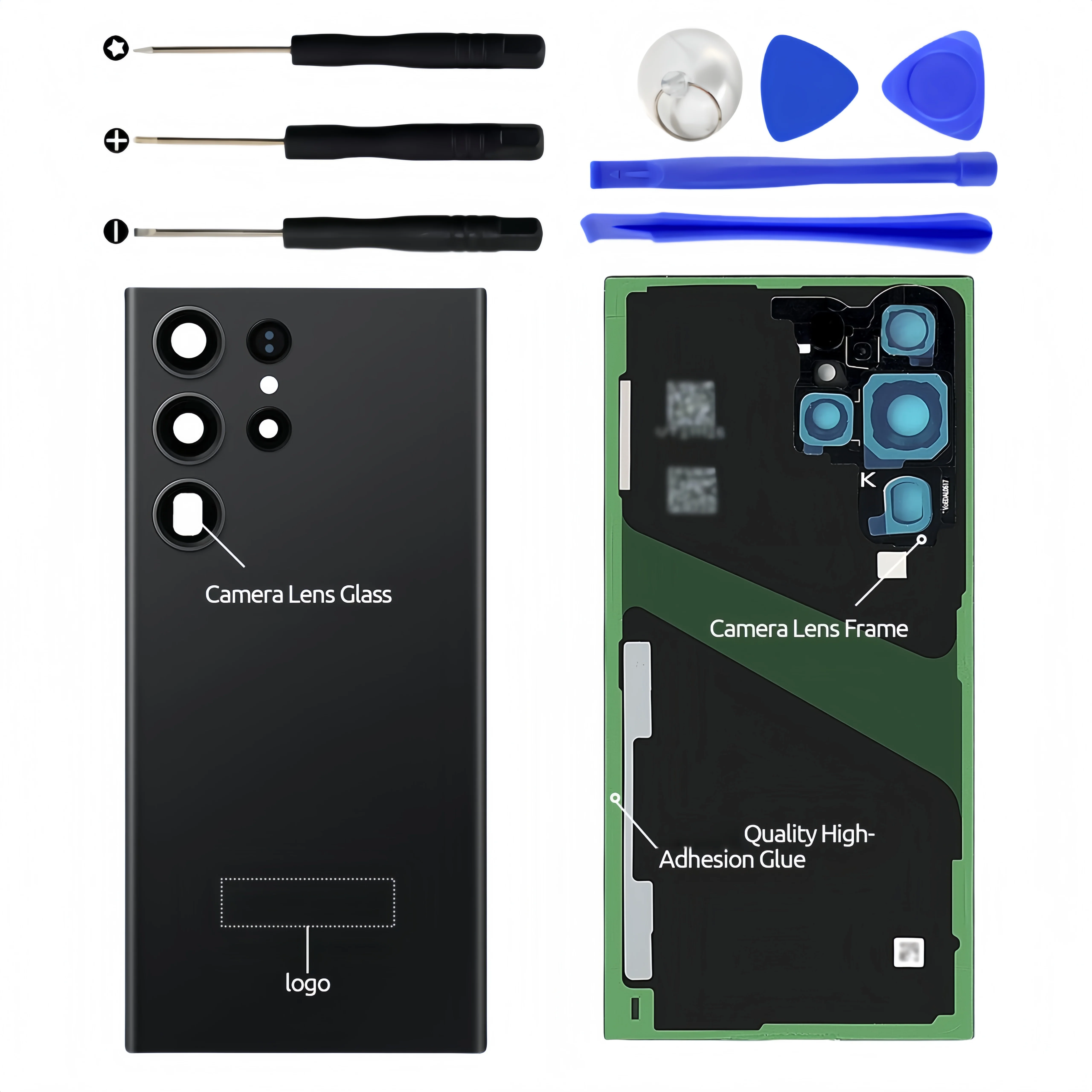 

Back Glass Replacement for Samsung Galaxy S23 Ultra SM-S918B/DS SM-S918U SM-S918U1 SM-S918W Back Cover Rear Housing