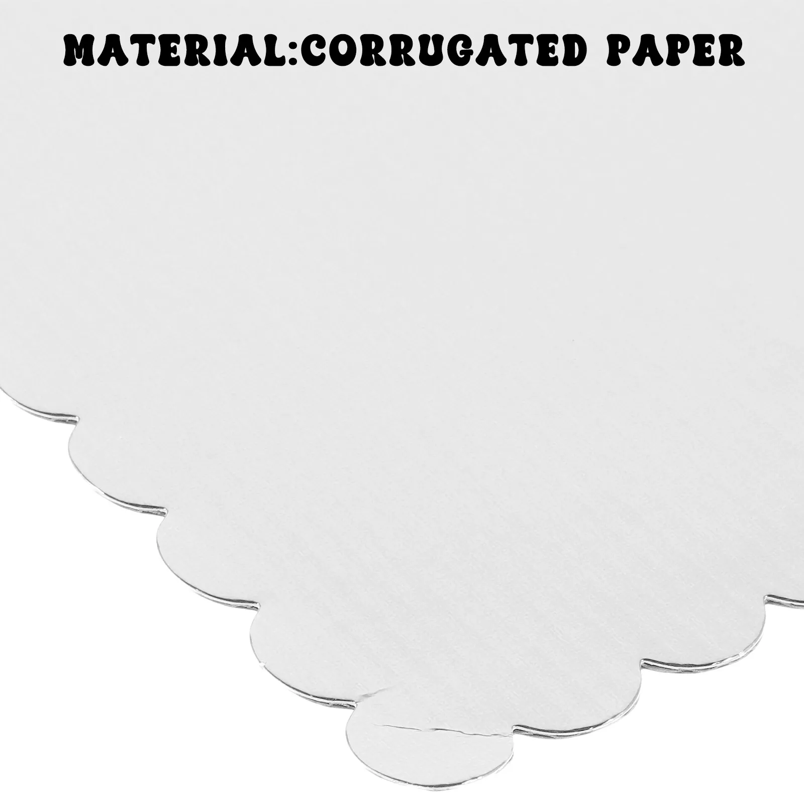 20Pcs 10x14in Rectangle Cake Base with Elegant Scalloped Edge Heavy Duty Corrugated Cardboard Board for Cake Transport view 2