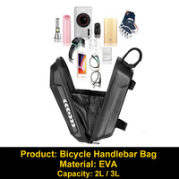 Electric Folding Bicycle Handlebar Cell Phone Bag Saddlebag Pannier Basket EVA Hardshell Framebag Waterproof Cycling Accessories