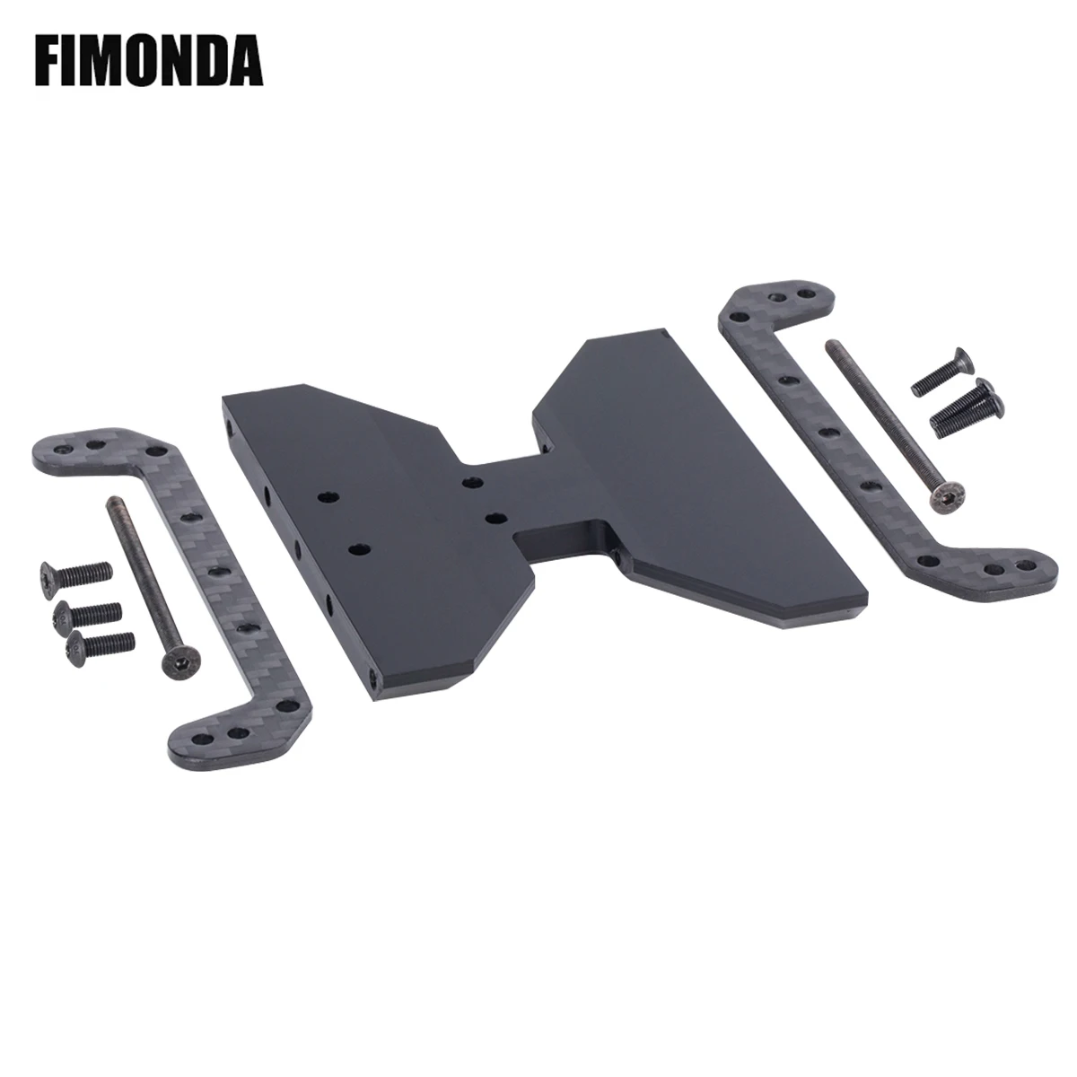 1Pcs Delrin Transmission Plate Carbon Fiber Chassis Skid Plate for 1/10 RC Crawler Axial Scx10 Capra 1.9 UTB Upgrade Parts