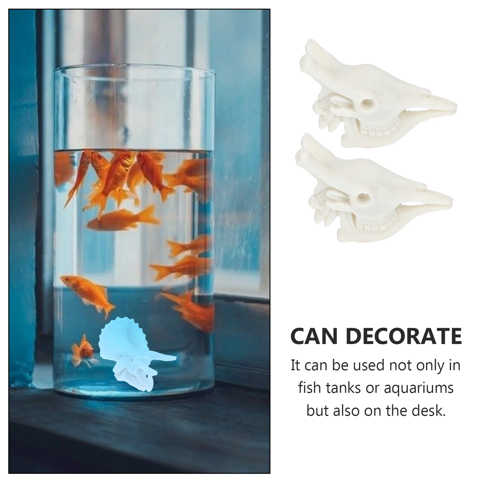 

2Pcs Fish Tank Resin Aquarium Decoration Dinosaur Bone Crafts Aquarium Hideout Decor for Fish Tank Landscaping Accessories