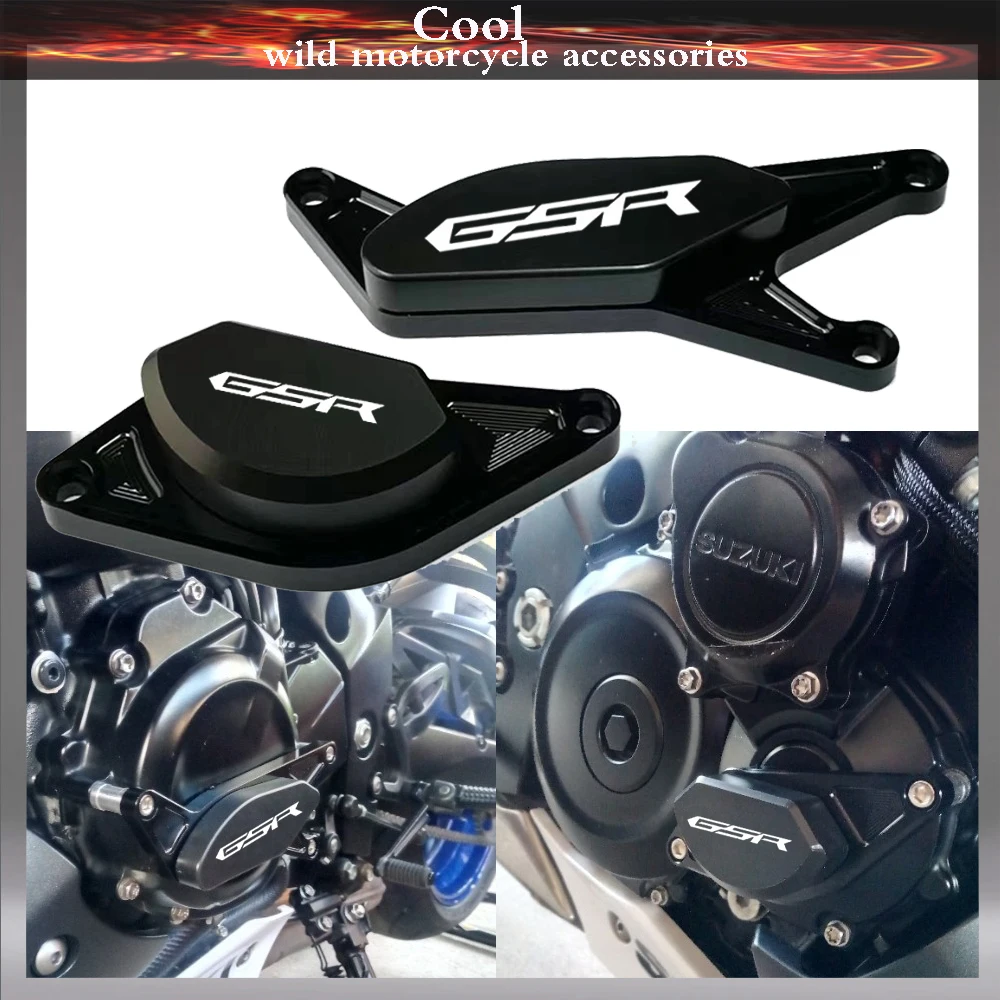For SUZUKI GSR 750 GSR 750 GSR-750 CNC POM Frame Slider Crash Pad Engine Stator Case Saver Protector