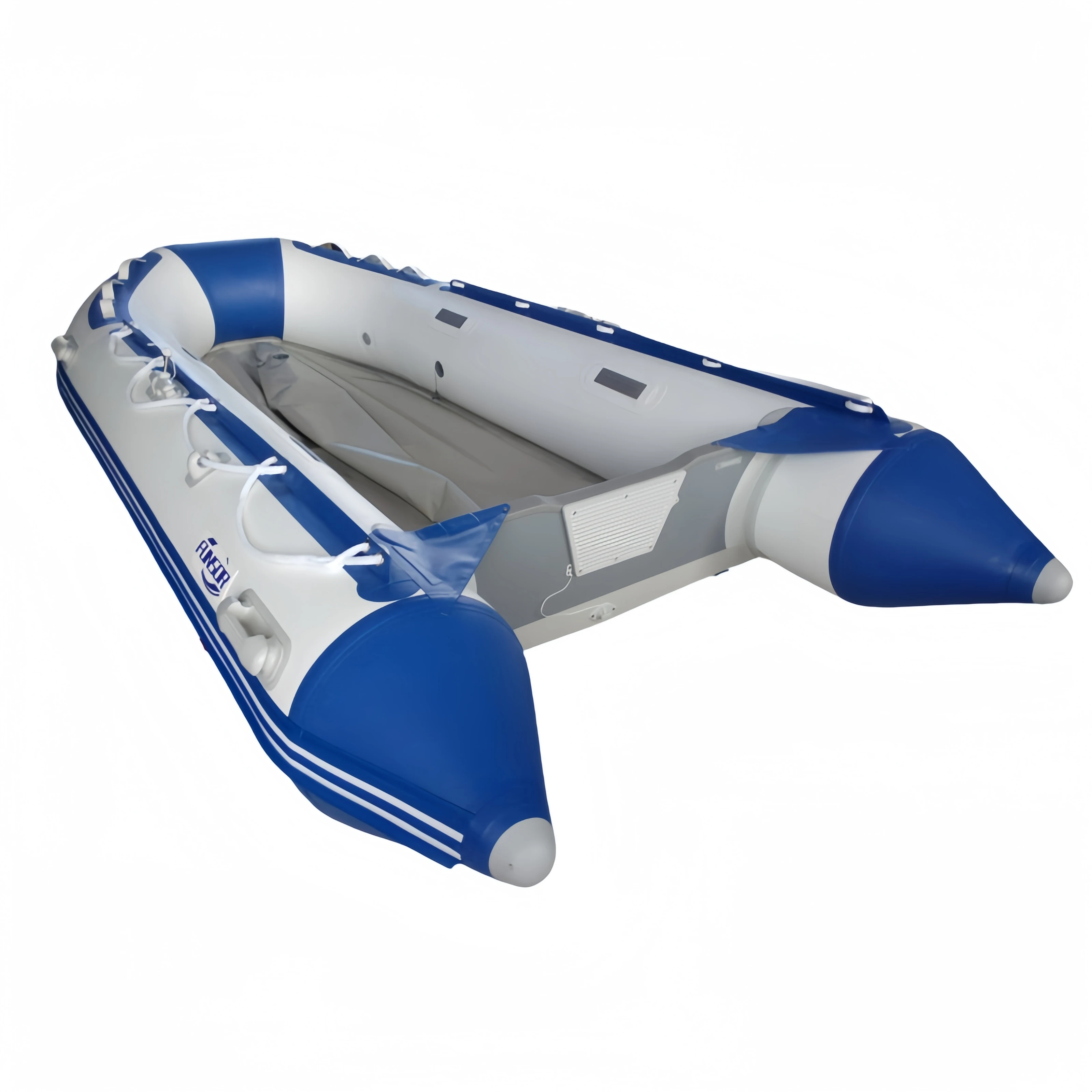 

Tender Double Wall Fabric Foldable Floor Inflatable Rescue Boat For Rowing