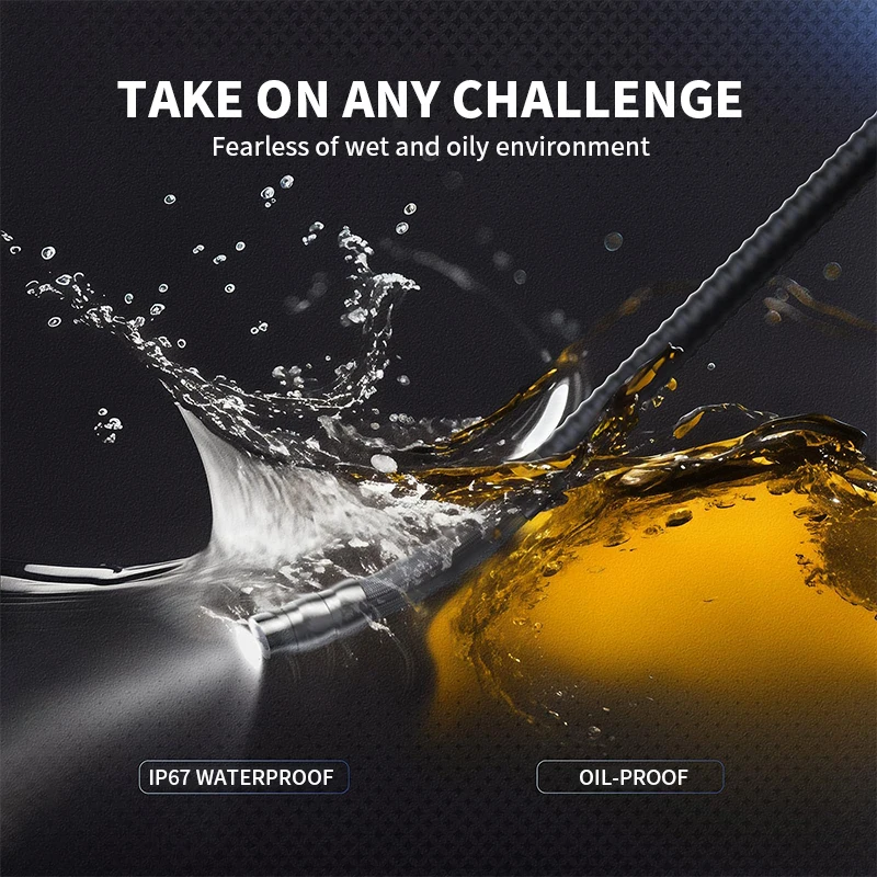 Portable 360Joystick Articulating Borescope 4 Ways Endoscope Camera 6 LED Snake Tube Engine Inspect Internal 4.5