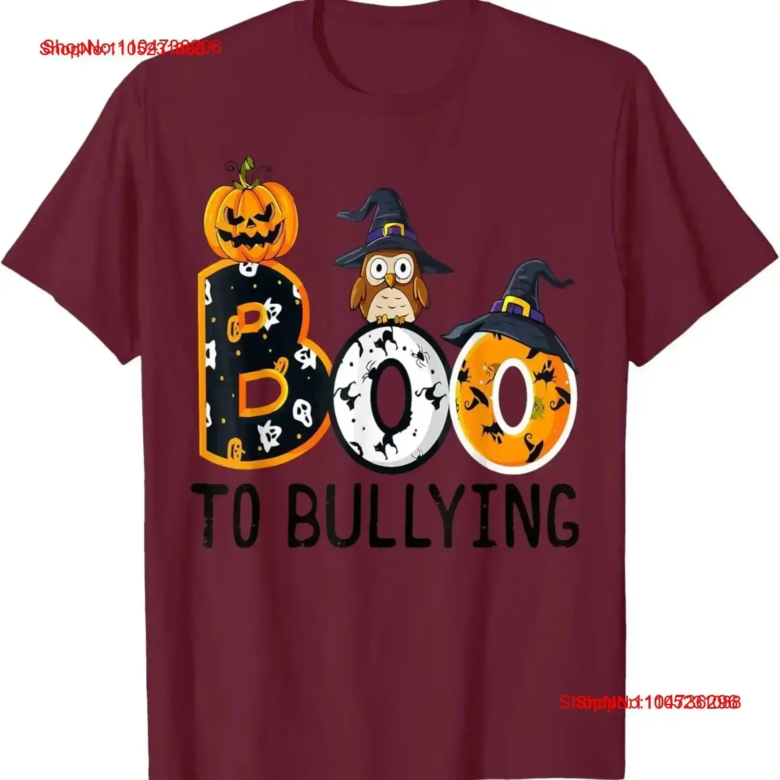 تي شيرت Boo To Bullying Orange Unity Day مضاد للهالوين تي شيرت عتيق مغسول ومتمدد متعدد الاستخدامات جرافيك أوم ناعم وأنيق عتيق