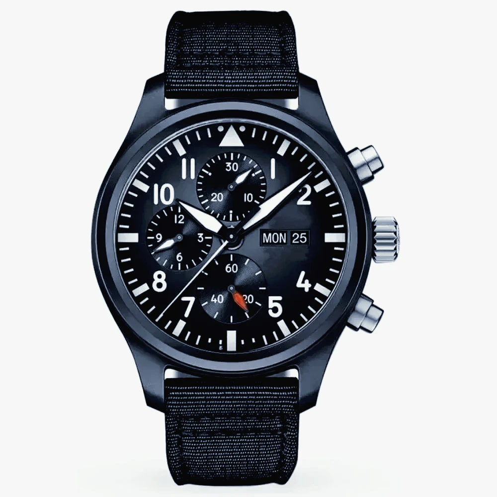 904L Stainless Steel case, for Mens Automatic Mechanical Watch,in Big Pilots Le Petit Prince Blue Brown Leather