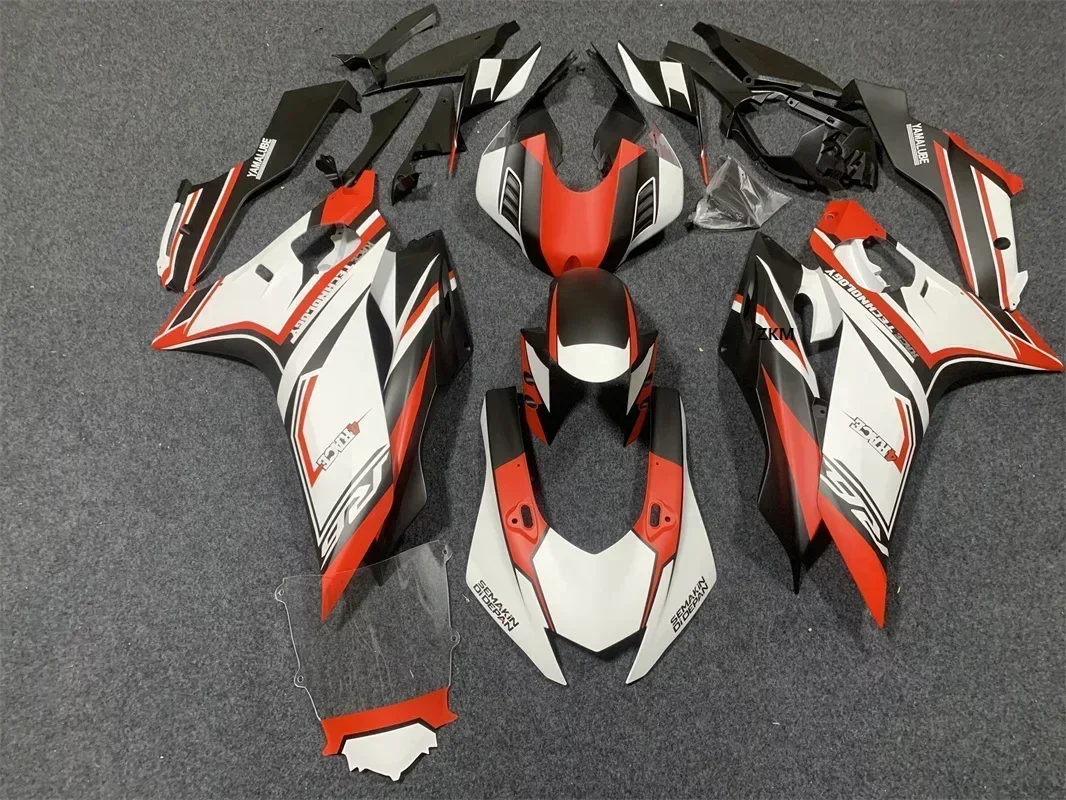 

New ABS Whole Motorcycle Fairing Kit Fit Bodywork For YZF R6 2017 2018 2019 2020 17 18 19 20 Matte white red Injectio