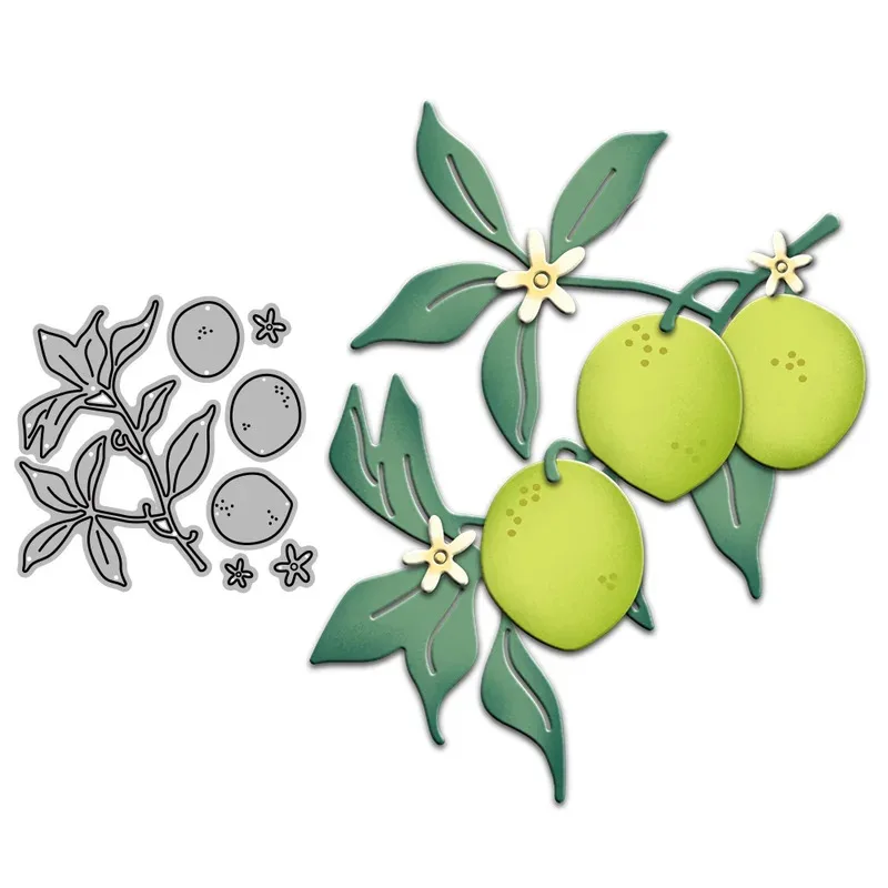 

Lemon Lime In The Branch Metal Cutting Dies Embossed DIY Scrapbooking Accessories Cut Dies For Cards Album Decor Gift