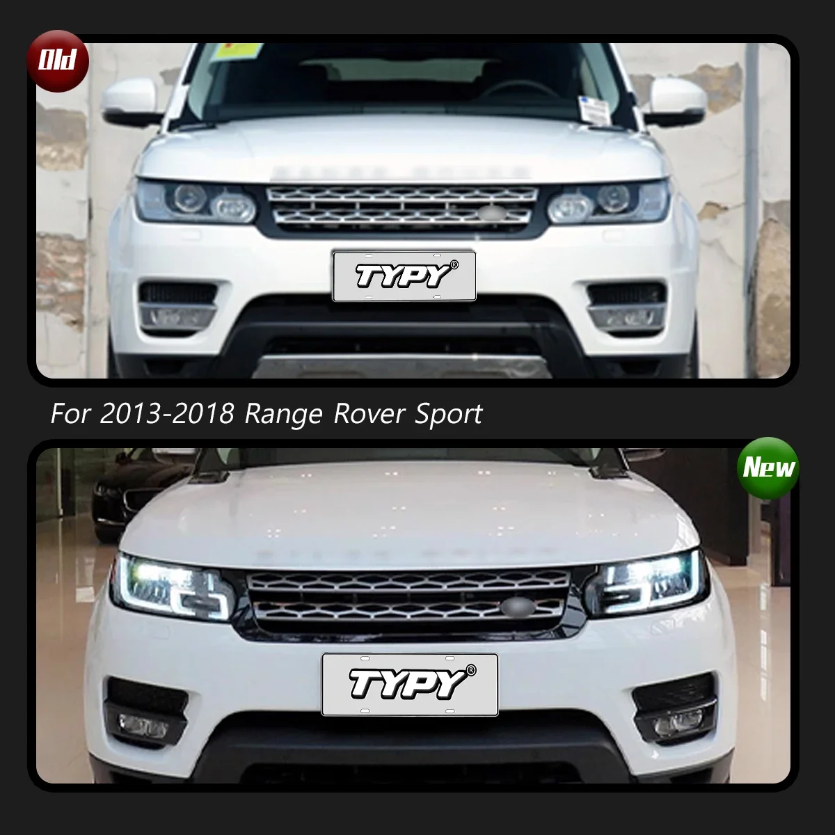 TYPY Car Headlights For Range Rover Sport 2013-2018 LED Car Lamps Daytime Running Lights Dynamic Turn Signals Car Accessories