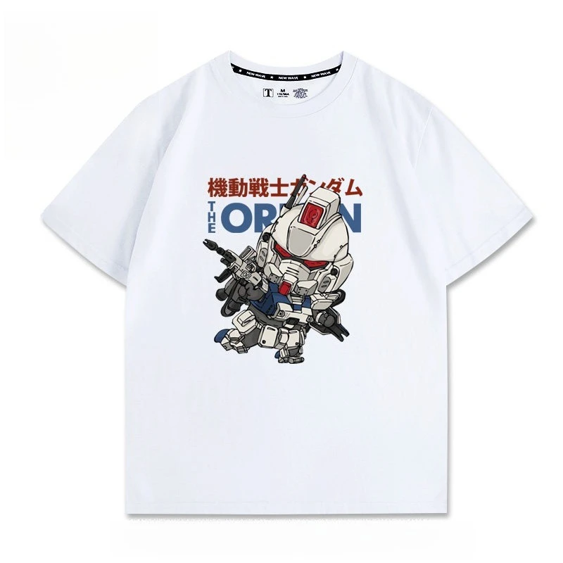Mobile Suit Gundam Q Version Printed T-shirt Men's and Women's T-shirt Men's Top Sports T-shirt 2026 Summer New Tee