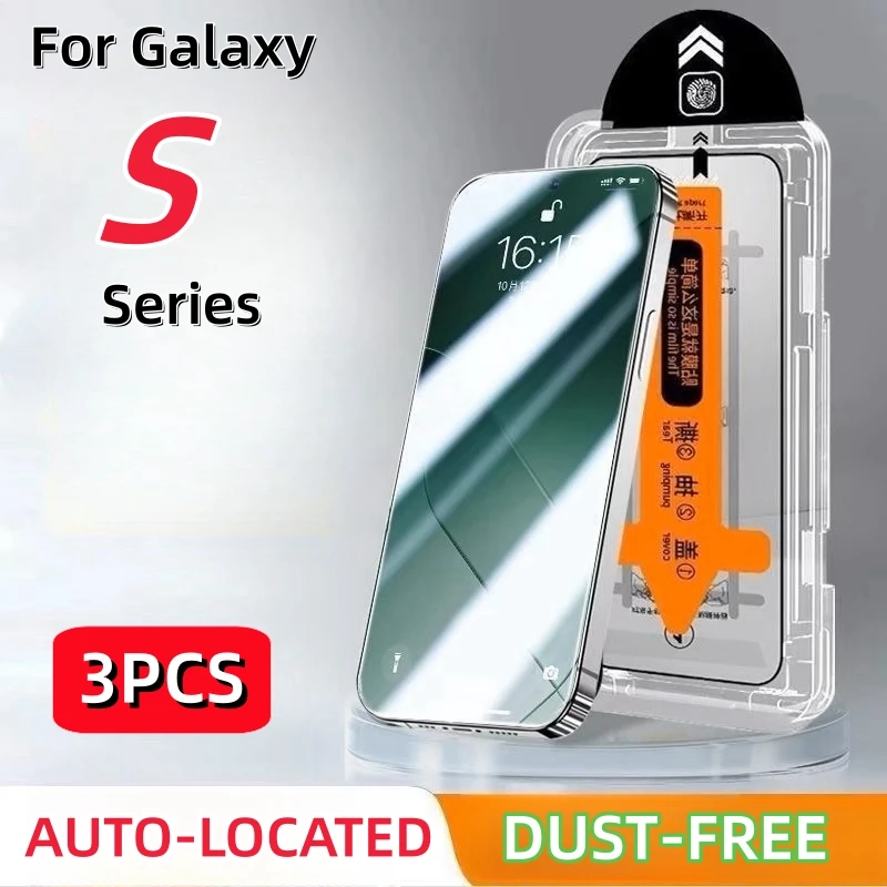 3Pcs For Samsung Galaxy S25 S24 S23  Ultra S22 S21 Plus A71 A25 A15 A35 A34 A16 A54 A55 A56 5G Screen Protector Tempered Glass