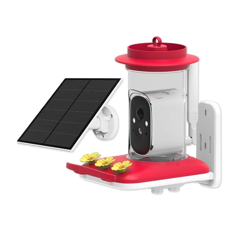 

Outdoor hummingbird feeder 2.5K high definition solar low power intelligent water feeder window bird feeder