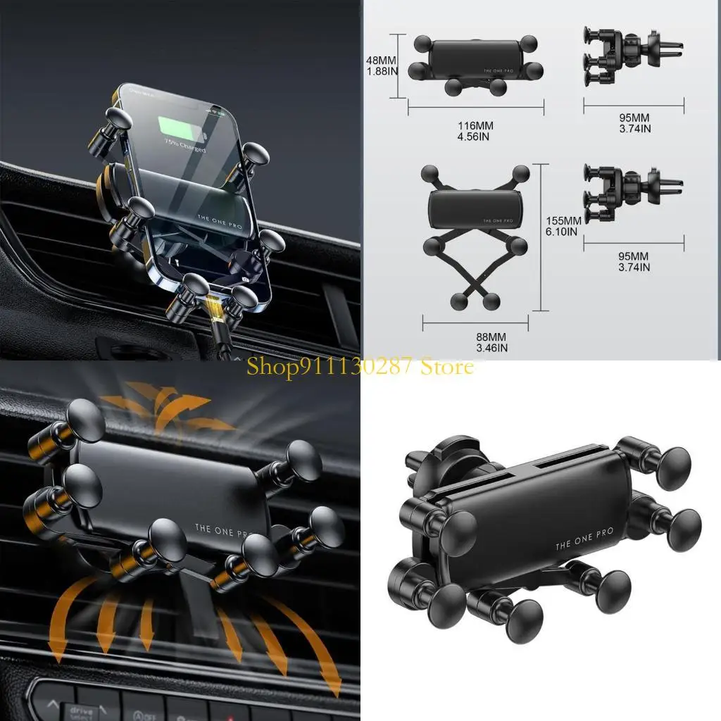 

J1HC CAR PHONE GRAYTION GRAYTION HOLTER CRACKET 360 ° С вращение-Автомобильная поддержка зажима Air-Ent.