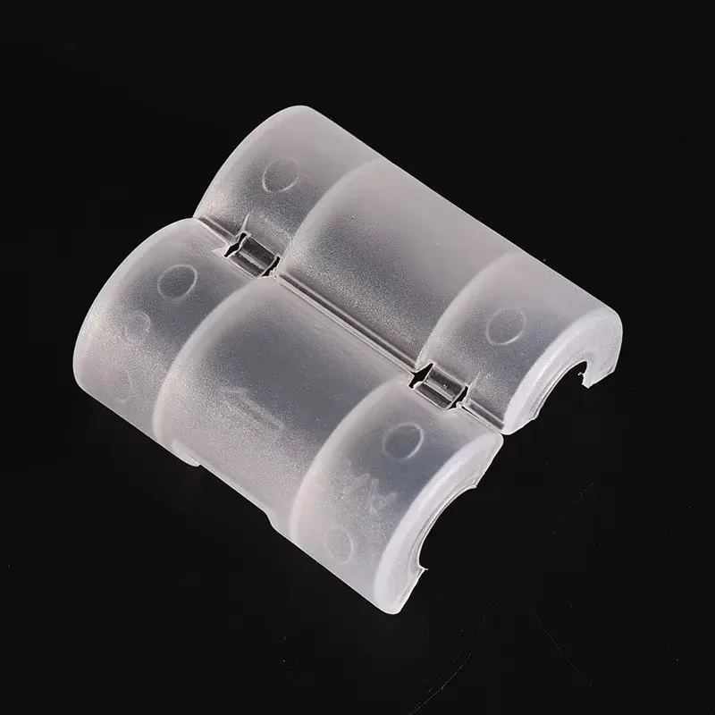 2/5/10PCS 5th To 2nd Battery Converter AA To C Type Converter Switcher Holder transparent Battery Box B5