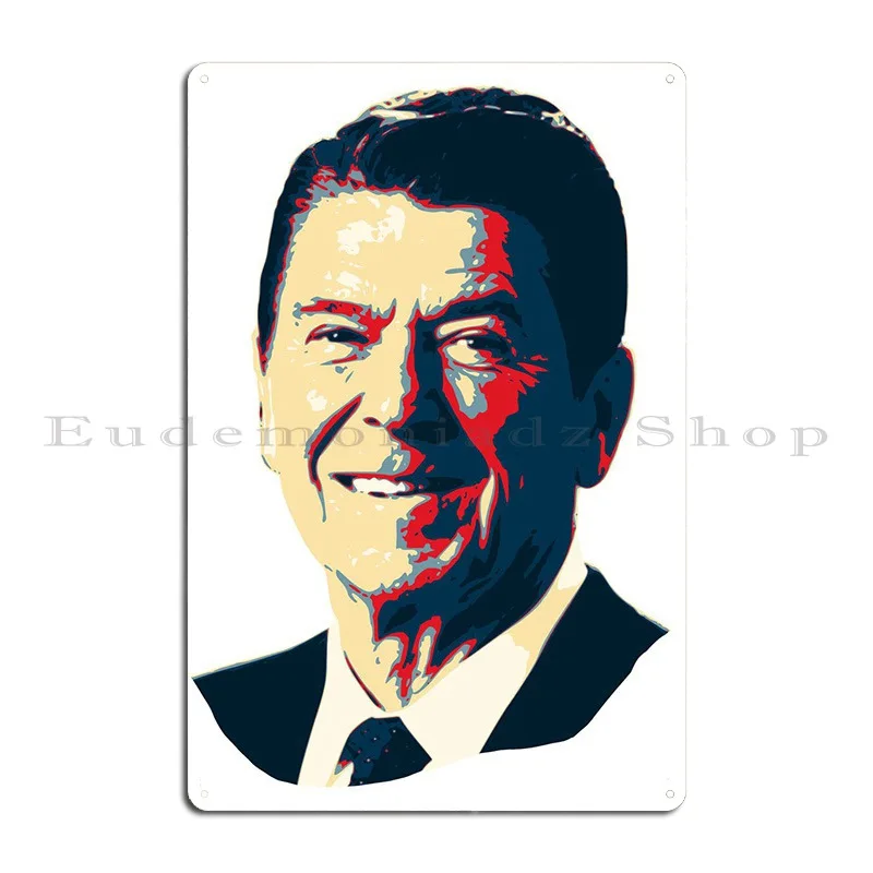 Ronald Reagan Metal Plaque Poster Cinema Retro Home Character Cinema Tin Sign Poster