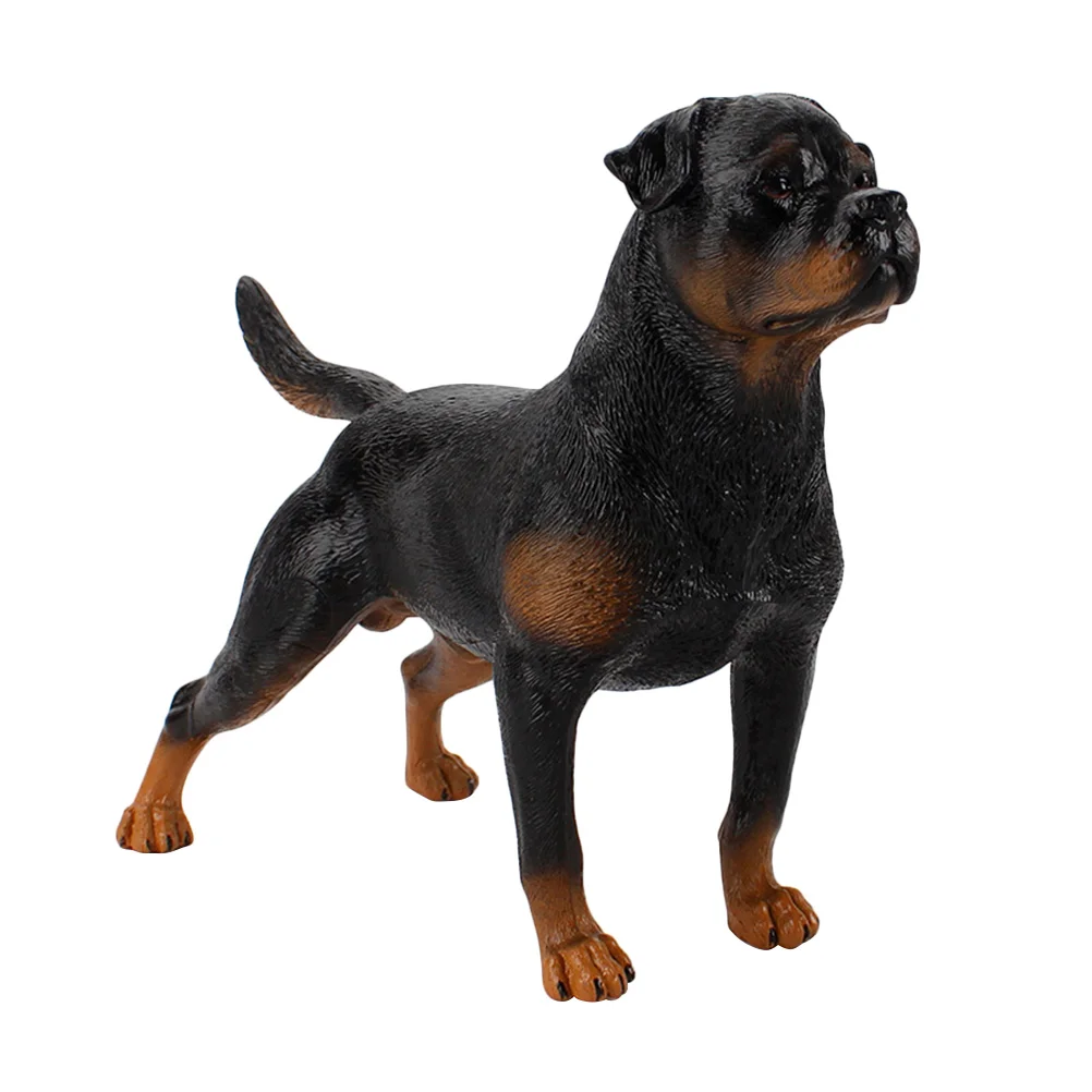 

Desktop Rottweiler Model Child Decor Collectibles Plastic Tabletop Dog Ornament