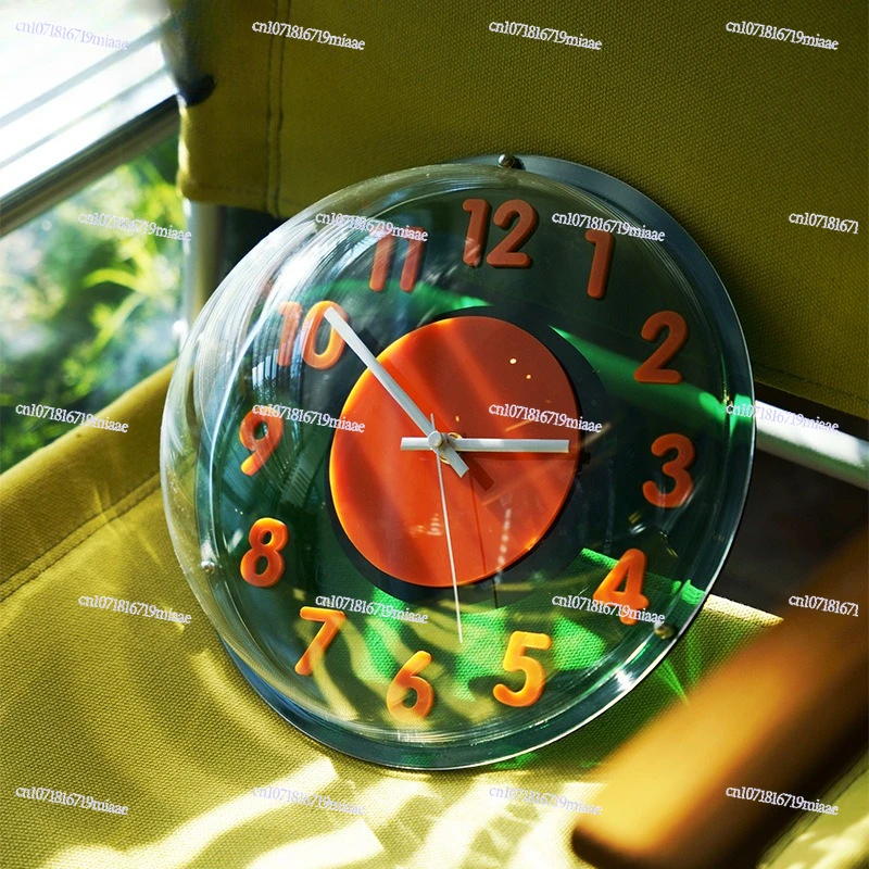 Fashionable Home Creative Internet Celebrity Bubble Clock Hanging Pendulum Decoration Living Room Green Transparent Clock