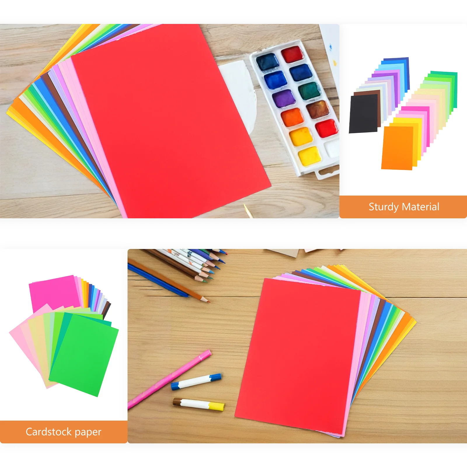 60 قطعة من مخزون البطاقات، ورق ملون، مادة متينة، قطع نظيفة، طيات مثالية للمدرسة المنزلية، الفصول الدراسية، صياغة الرسم