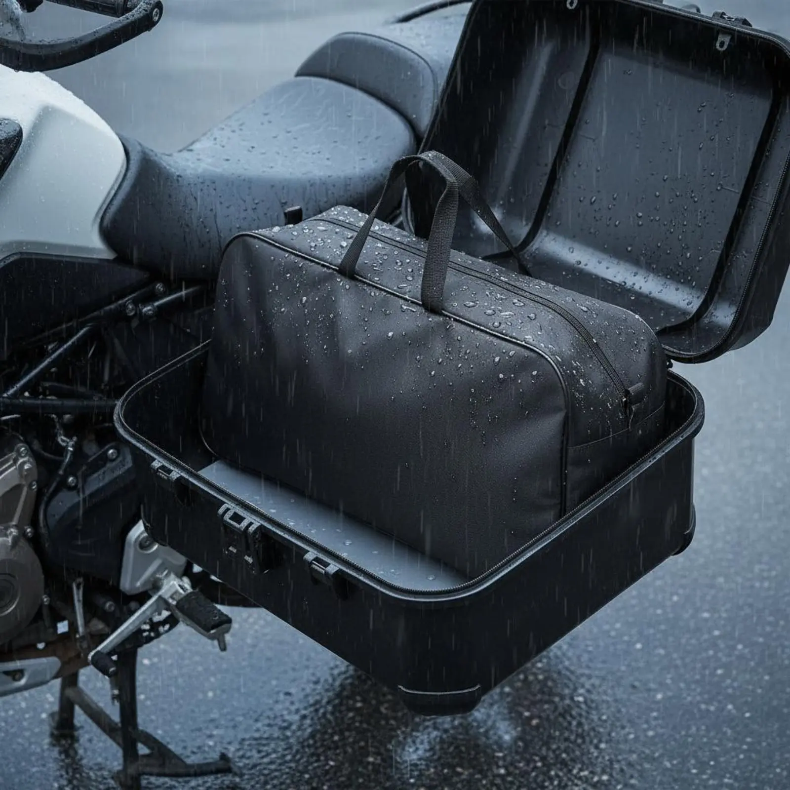 

Комплект из 2 вкладышей для мотоциклетных кофров с ручками для переноски, износостойкая ткань Оксфорд 600D