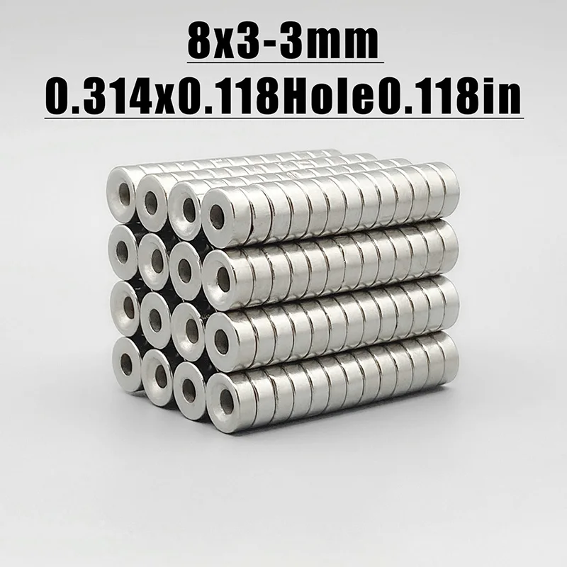 10-500pcs 8x3-3mm Magnet Neodymium Magnet N35 NdfeB Permanent Magnetic Imanes Fridge Magnets Round Shape 8*3-3 Magnet Accessory