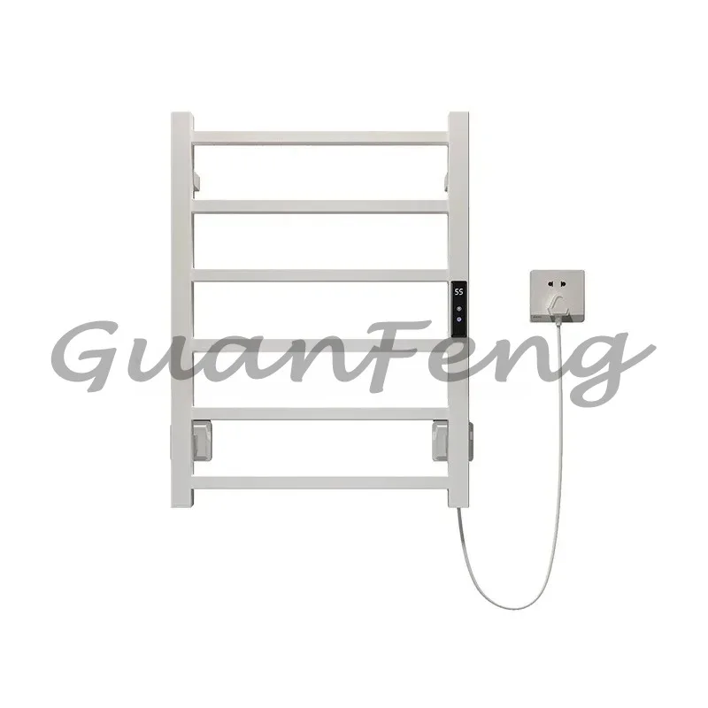 Electric Rack Stainless Steel Temperature&Time Control Smart Heated Rail Towel Warmer No hole-free110V/220V