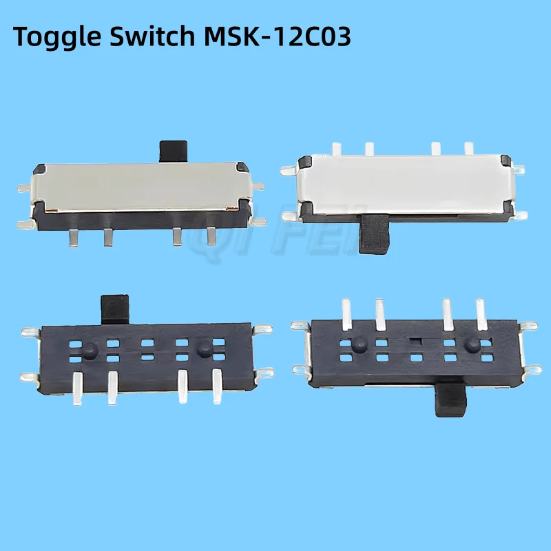 

20PCS Mini Toggle Switch MSK-12C03 8Pin 1P2T SMD 180° Side Interruptor On-Off-ON MSK12C03 Slide Switch Power switch