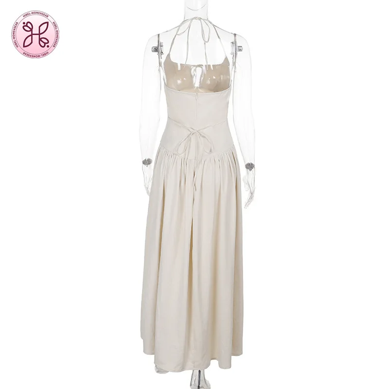 2025年フレンチスタイルレースアップホルターネックドレス |   ウエストカットアウトボディコンマキシドレス |   エレガントな背中開きイブニングドレス