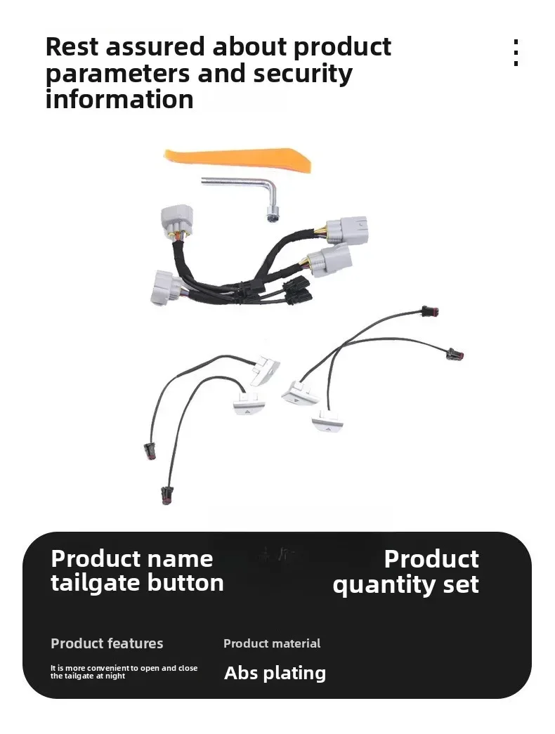 Applicable to 24 Toyota Elfa 40 series tailgate button stickers, Wilfa trunk with light switch button modification