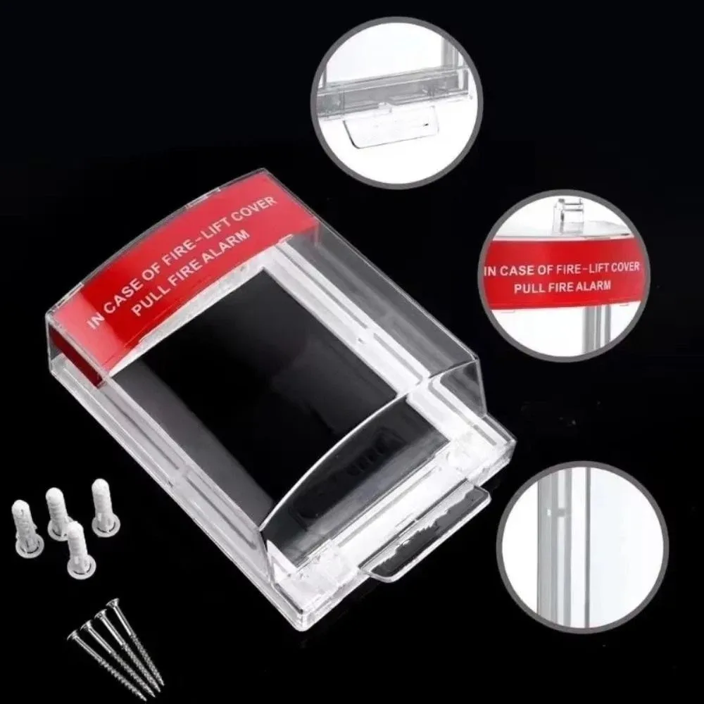 Clear Housing Fire Safety Switch Guard Transparent Housing Sturdy Housing Alarm Pull Station Cover Wall Mounted Protective Cover