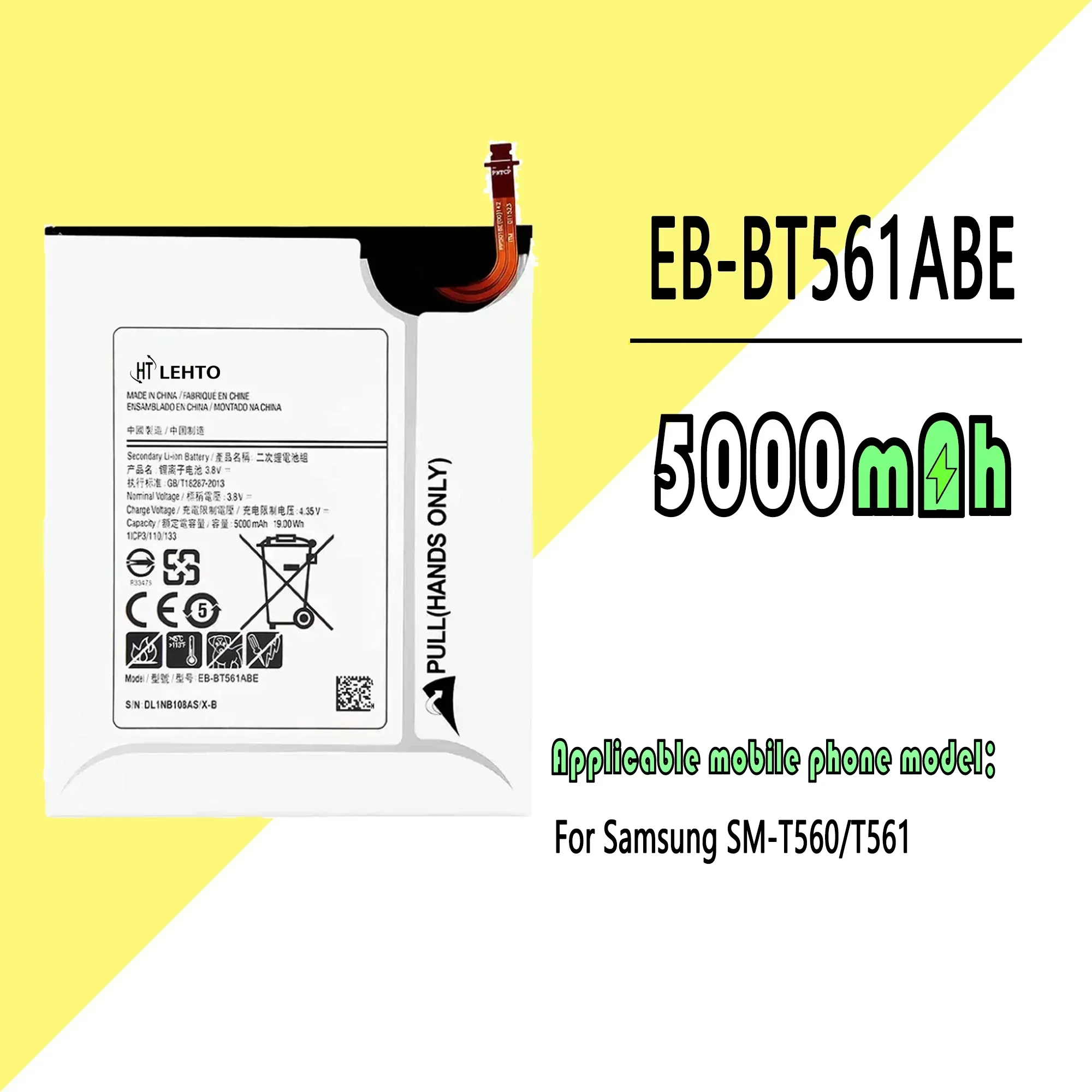 

EB-BT561ABE EB-BT561ABA Battery For Samsung Galaxy Tab E 9.6 / SM-T560 T560 T561 Capacity Tablet Batteries