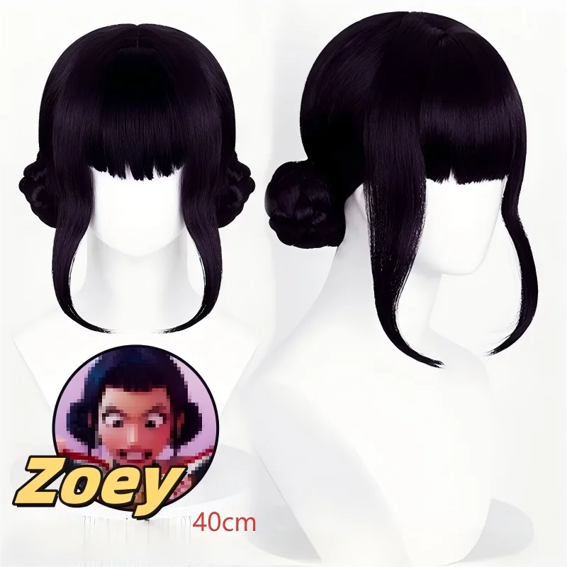2025年映画K-POPコスプレウィッグ ミラ・ルミ・ゾエイ デモンハンターズ パープルブラックレッド ロングヘア 耐熱性合成ウィッグ カーニバル小道具