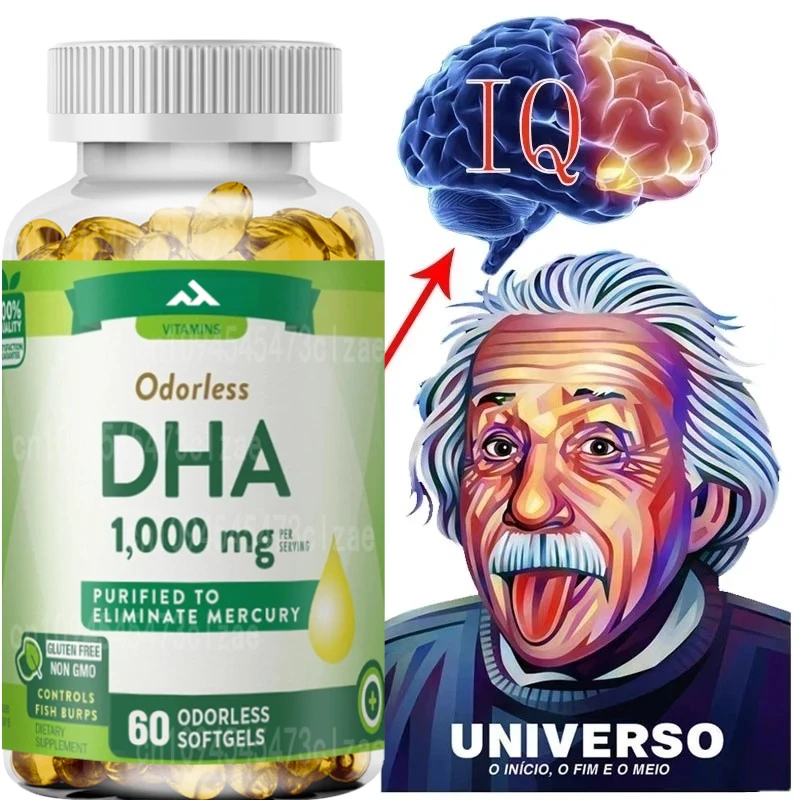 مكمل معزز للدماغ عالي الذكاء من Bcuelov كبسولات فيتامين DHA تعمل على تحسين الذاكرة والتركيز العقلي وطاقة الأعصاب وروح الذكاء #4