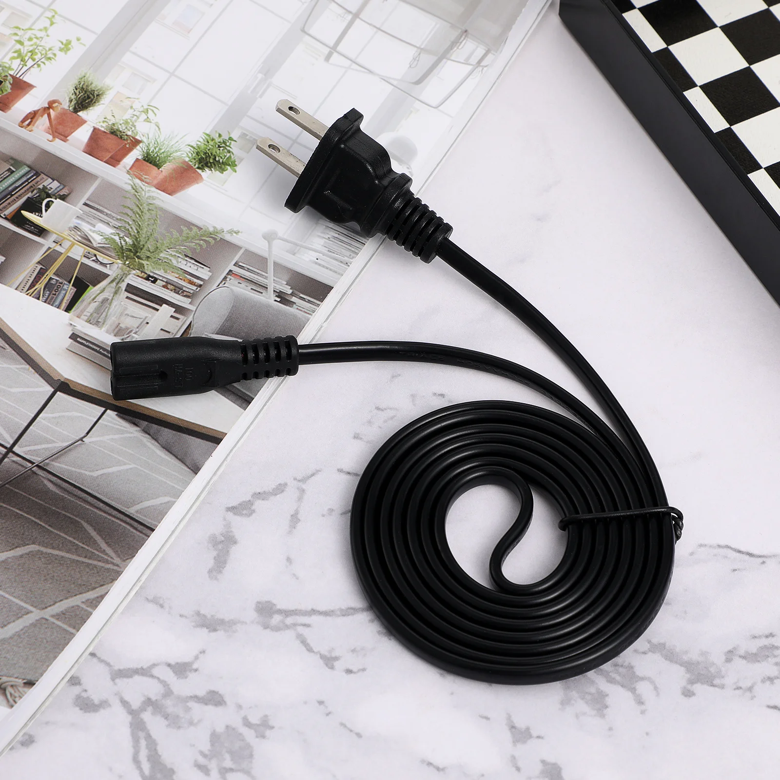 

10Pcs 2 Prong Power Cord Replacement Flame Retardant Power Supply Cable for Television Lamp Appliance Extension Cord Us Plug