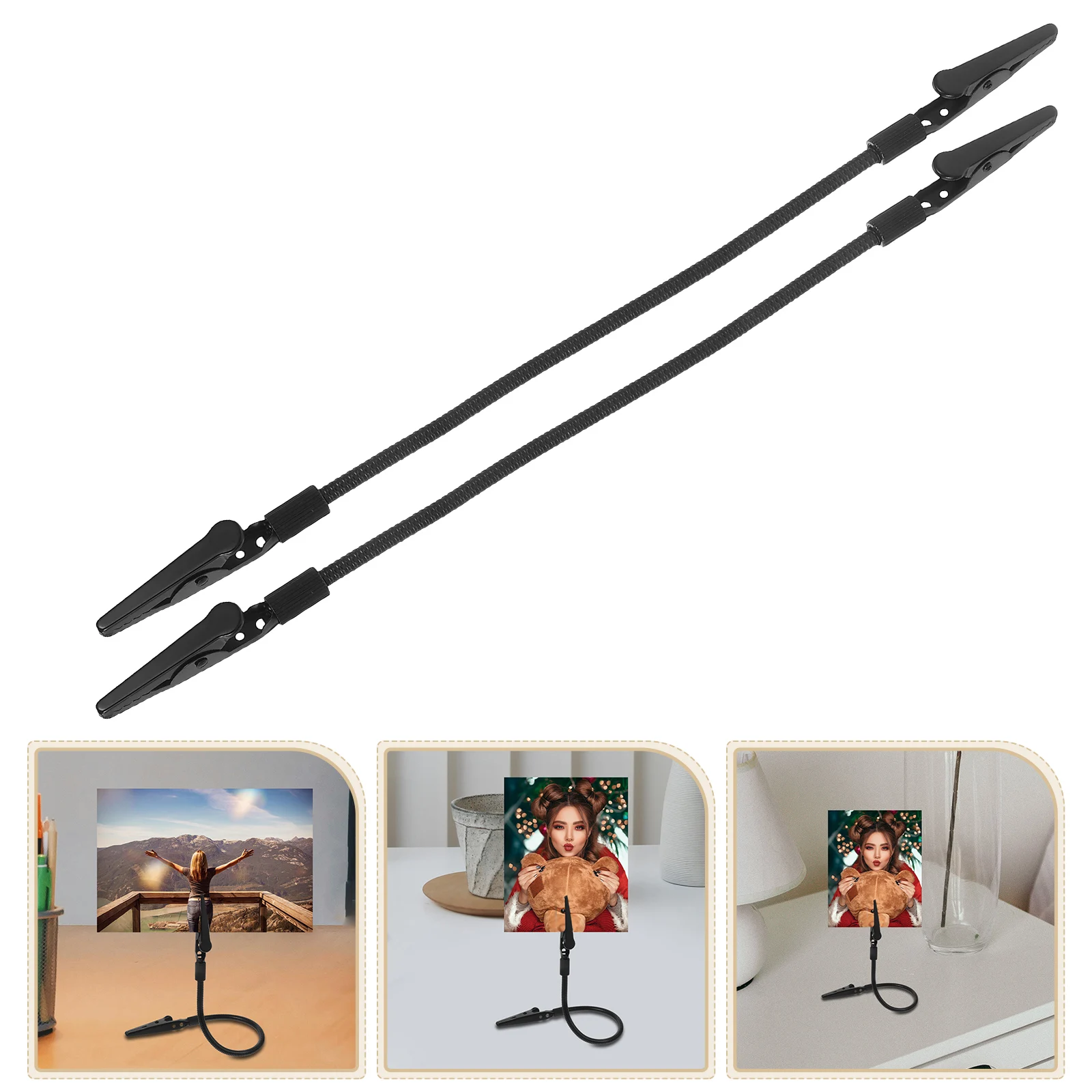 

2pcs Soldering Wire Fixing Tool Alligator Clips Metal Photo Clamps Gold Memo Picture Frame Holder Sturdy Strong Grip