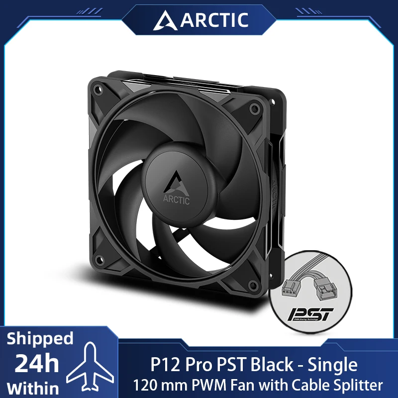 

ARCTIC P12 Pro PST, высокопроизводительный корпусной вентилятор диаметром 120 мм с технологией совместного использования ШИМ (PST), скорость: 4000–3000 об/мин, динамический подшипник жидкости