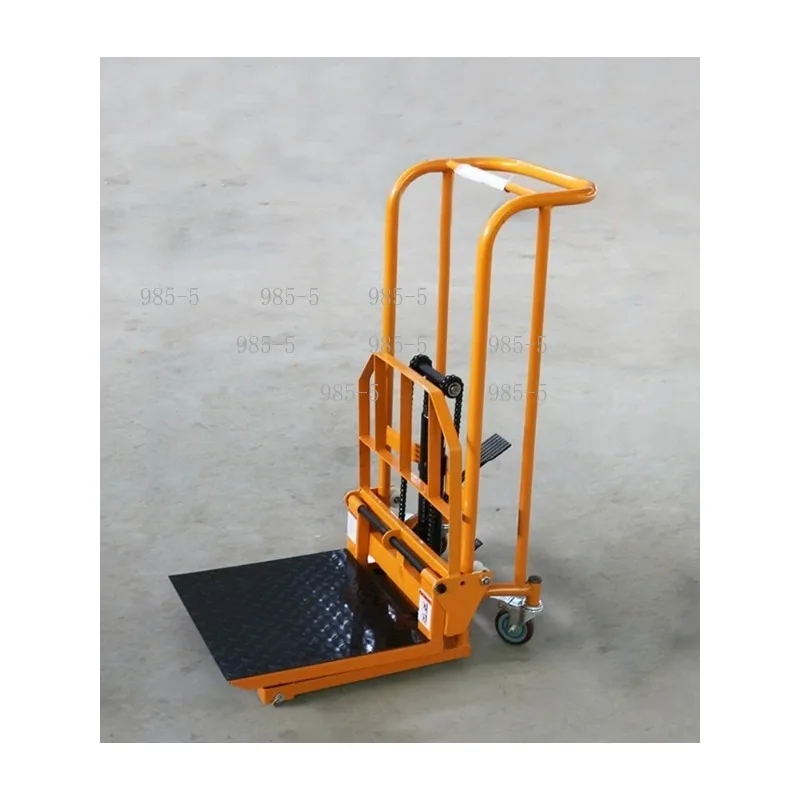 Household Hydraulic Stacker Manual Mini Forklift Cargo Transporter