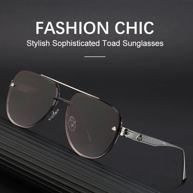 MIZHO Brand Original Sunglasses Men Pilot Oversized Gradient Brown Lens High Quality UV400 Real Color Eyewear Women  luxury