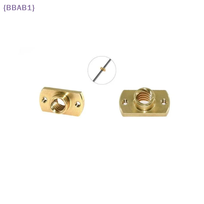 T8 Lead Screw Nut Pitch 2mm Lead 8mm Brass POM T8x8mm Flange Lead Screw Nut For CNC Parts Ender 3 CR10 3D Printer Accessories{H}