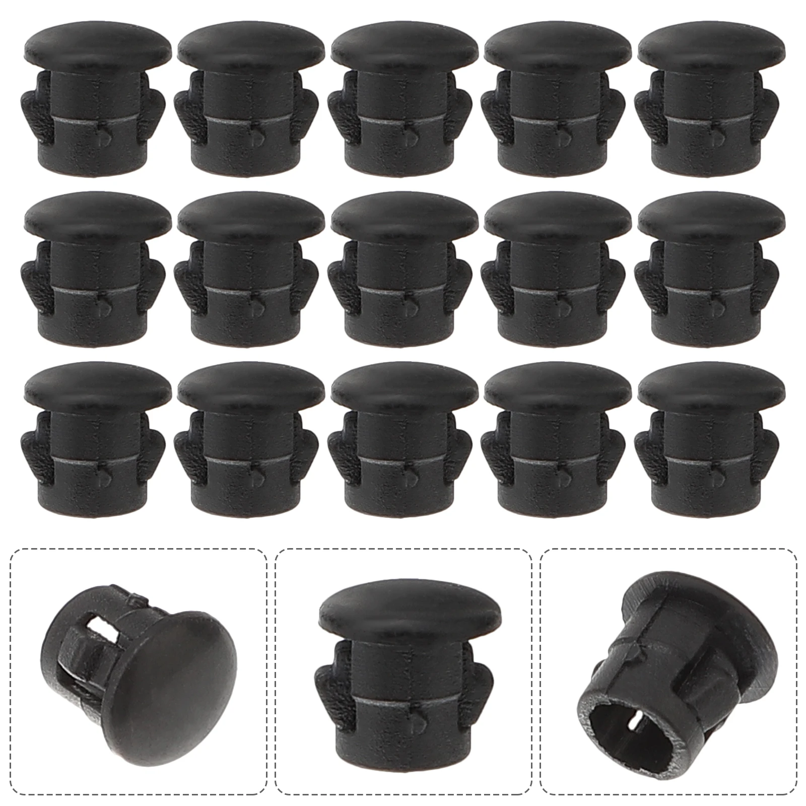 

200 Pcs Round Hole Plug Plastic Caps Furniture Locking Plugs Cover Durable Easy Replacement Wide Applications Wooden Floor