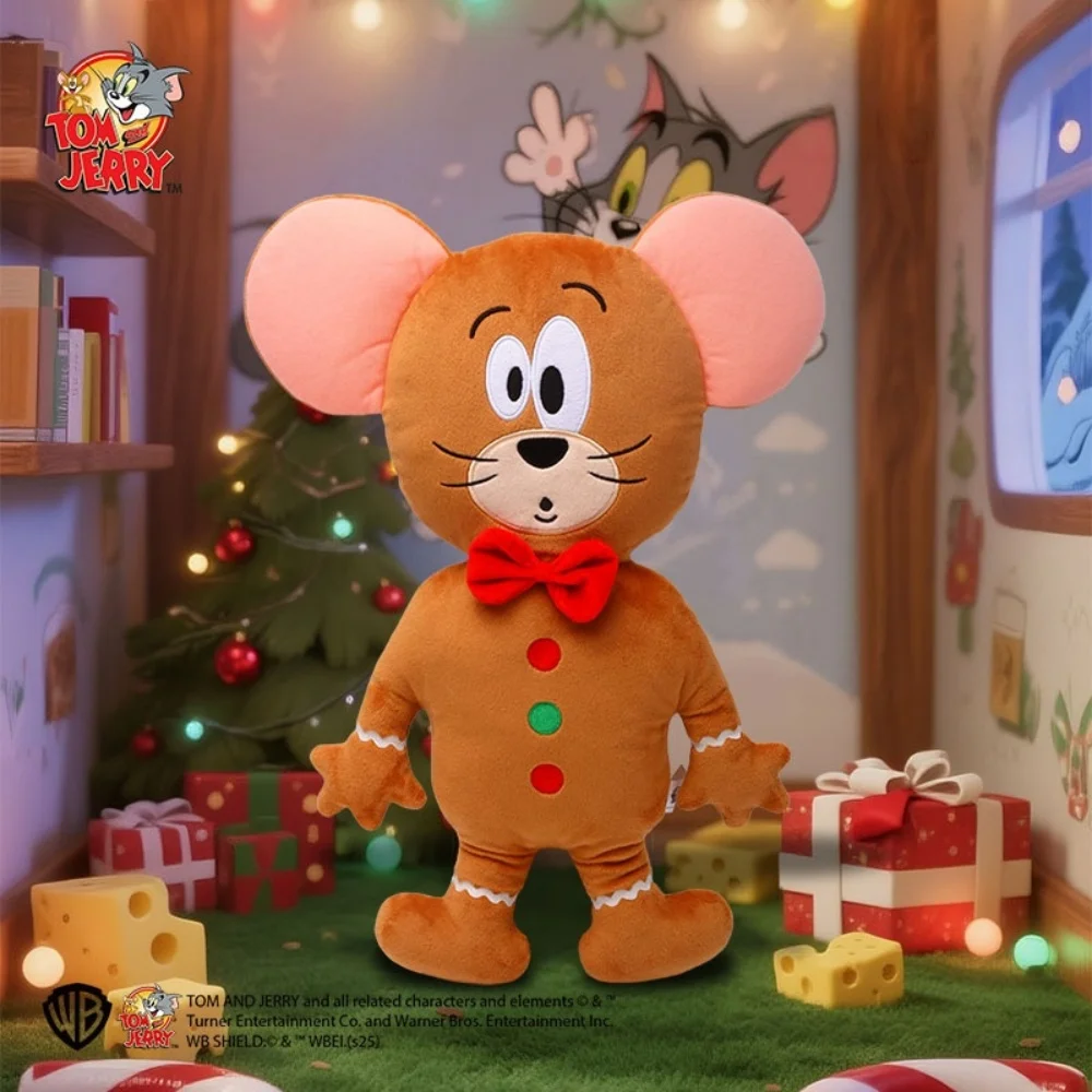

Genuine Tom and Jerry Gingerbread Man Plush Doll Mouse Plush Toy Anime Peripheral Pillow Cushion Girls Birthday Gifts