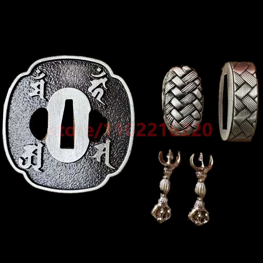 A Set Wonderful Alloy Tsuba Handguard Guard Fuchi Kashira Menuki For Japanese Real Japan Samurai Katana Sword Fittings
