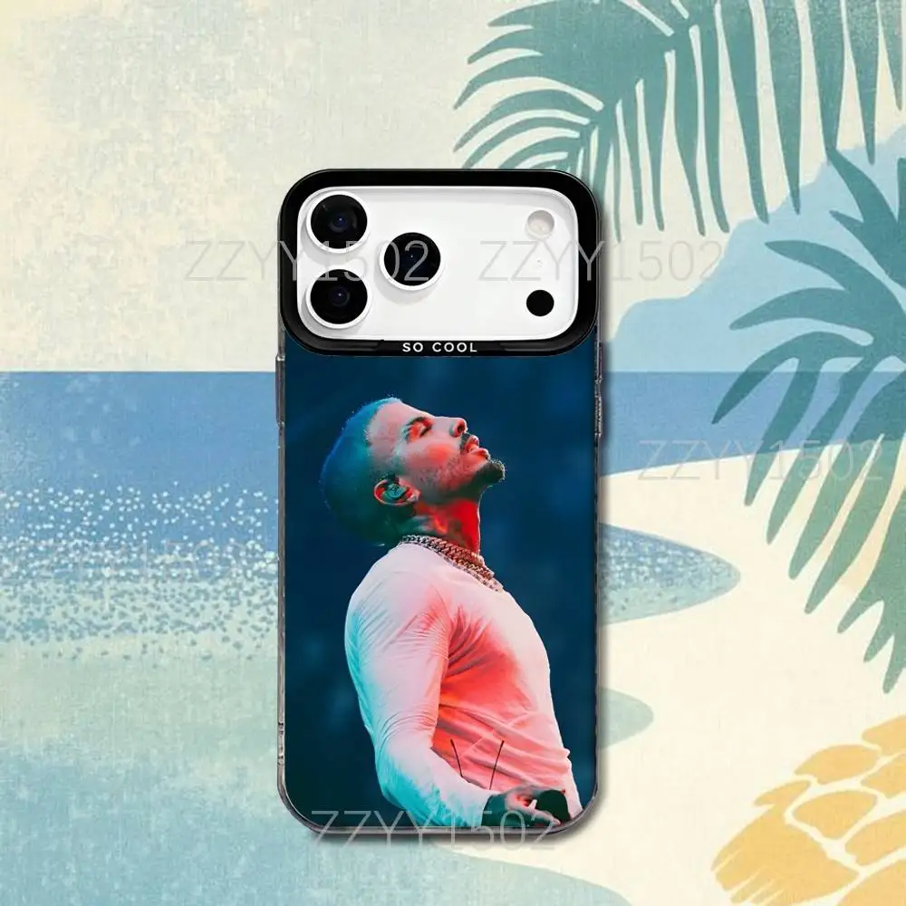 R-Rauw A-Alejandro Rapper Phone Case For iPhone 17,16,15,14,13,12,X,8,Pro,Max,Plus,SE4,Air,Mini HD Black IMD Matte