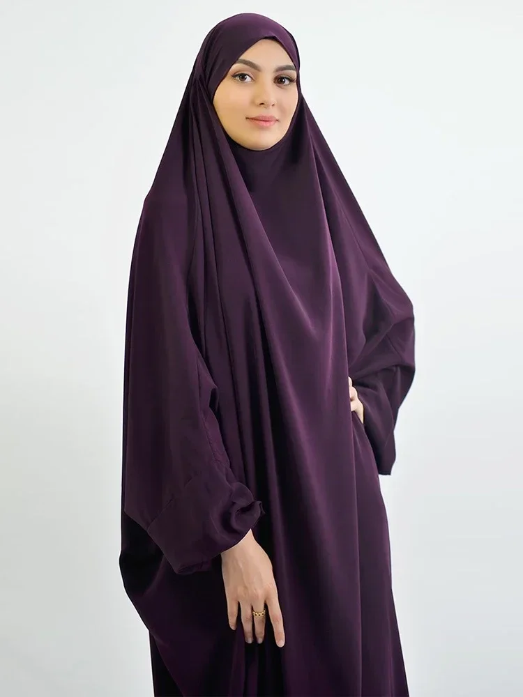 Eid-vestido Hijab musulmán con capucha para mujer, prenda de oración Abaya larga Khimar, cubierta completa, vestido de Ramadán, Abayas, ropa islámica, Niqab jilbab