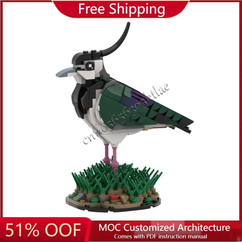 

308 шт. MOC Northern Lapwing модель животного здания DIY креативная сборка игрушки наборы рождественские подарки подходят для всех энтузиастов