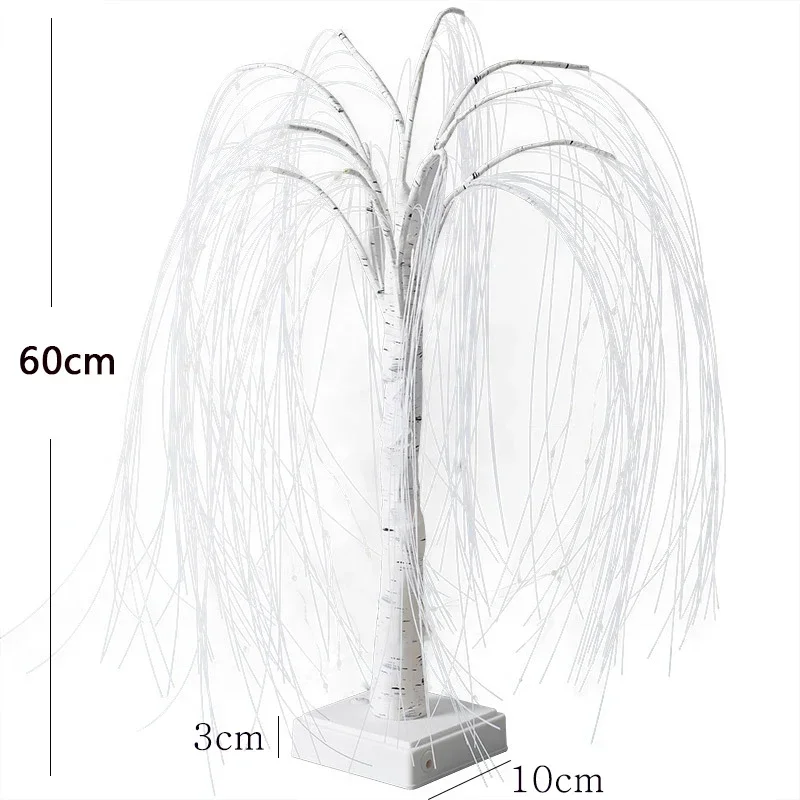 Светодиодный ночник, 16-цветная настольная лампа с плакучей вербой, прикроватная тумбочка для спальни, вечеринки, свадьбы, Рождества, офиса,