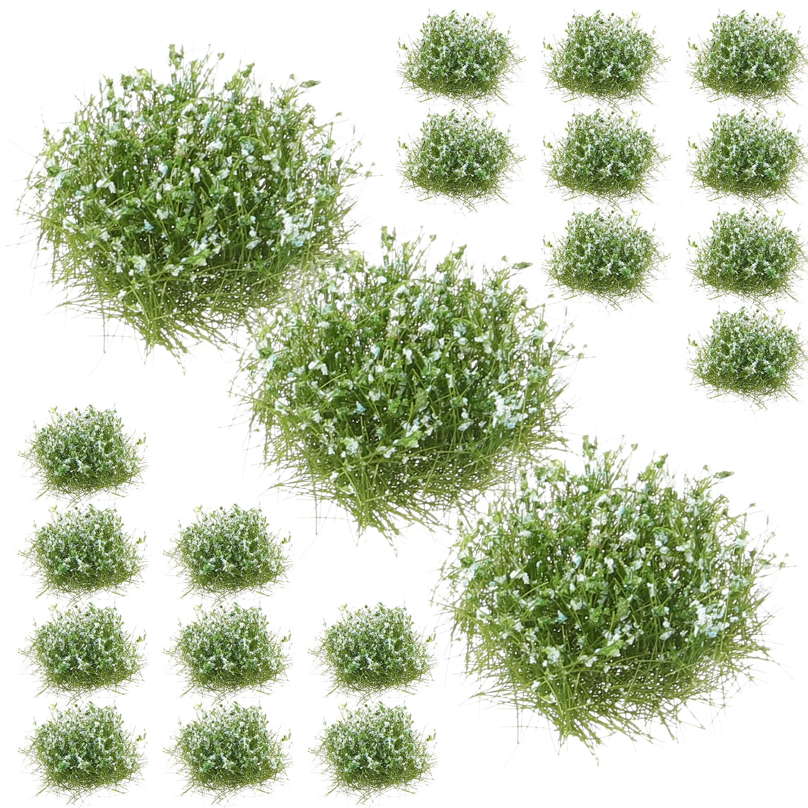 25 Pcs Decorate Sand Table Model Grass Micro Scene Fake Plastic Clusters Models