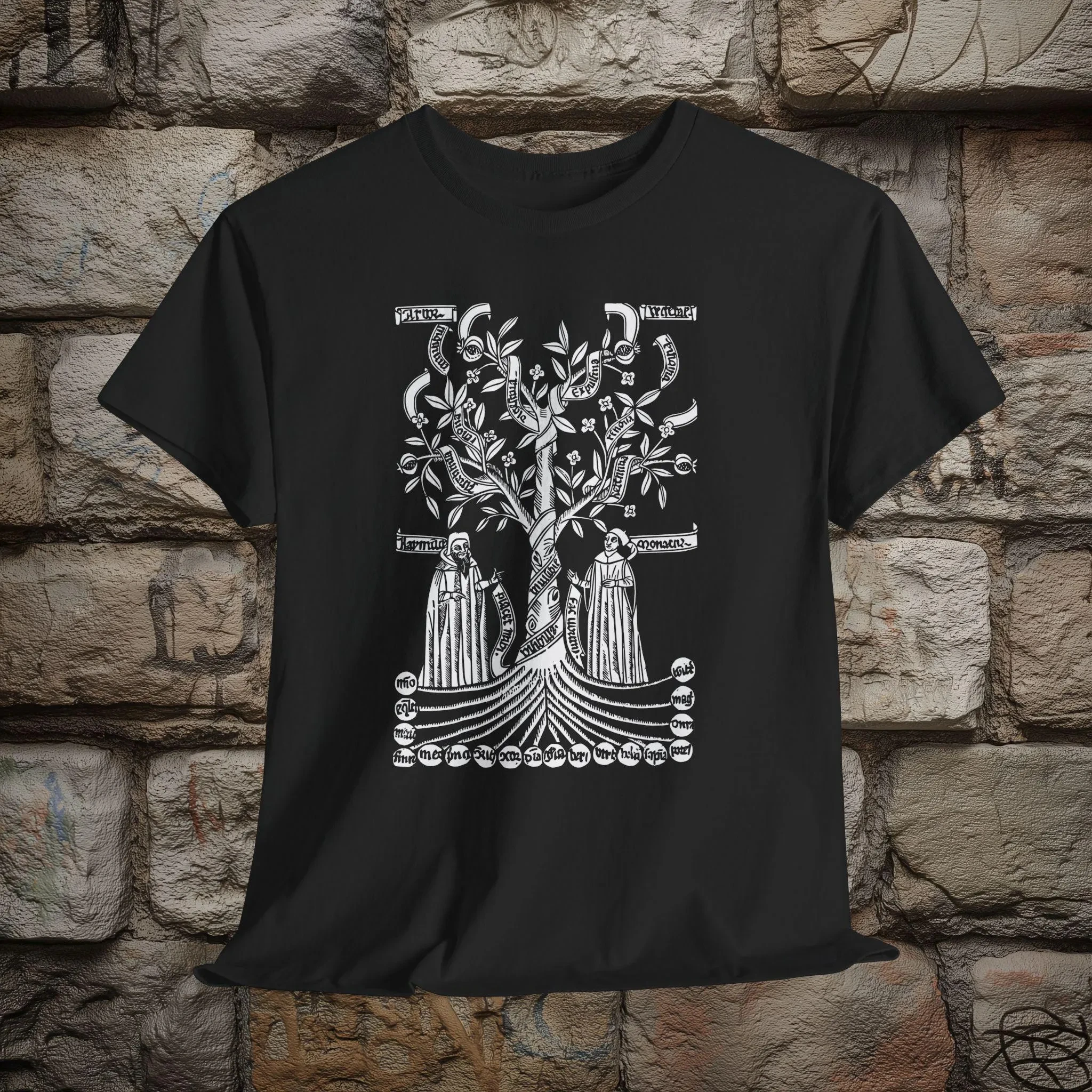 Ramon lull arbor scientae vintage 13th século gravura unissex camiseta gráfico retro streetwear pescoço de manga curta camiseta masculina