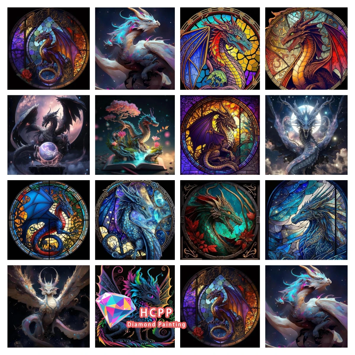 Dreamy Flying Dragon Animal Diamond Painting Kit 5D DIY Diamond Embroidery Cross Embroidery Handmade Art Gift Home Decoration