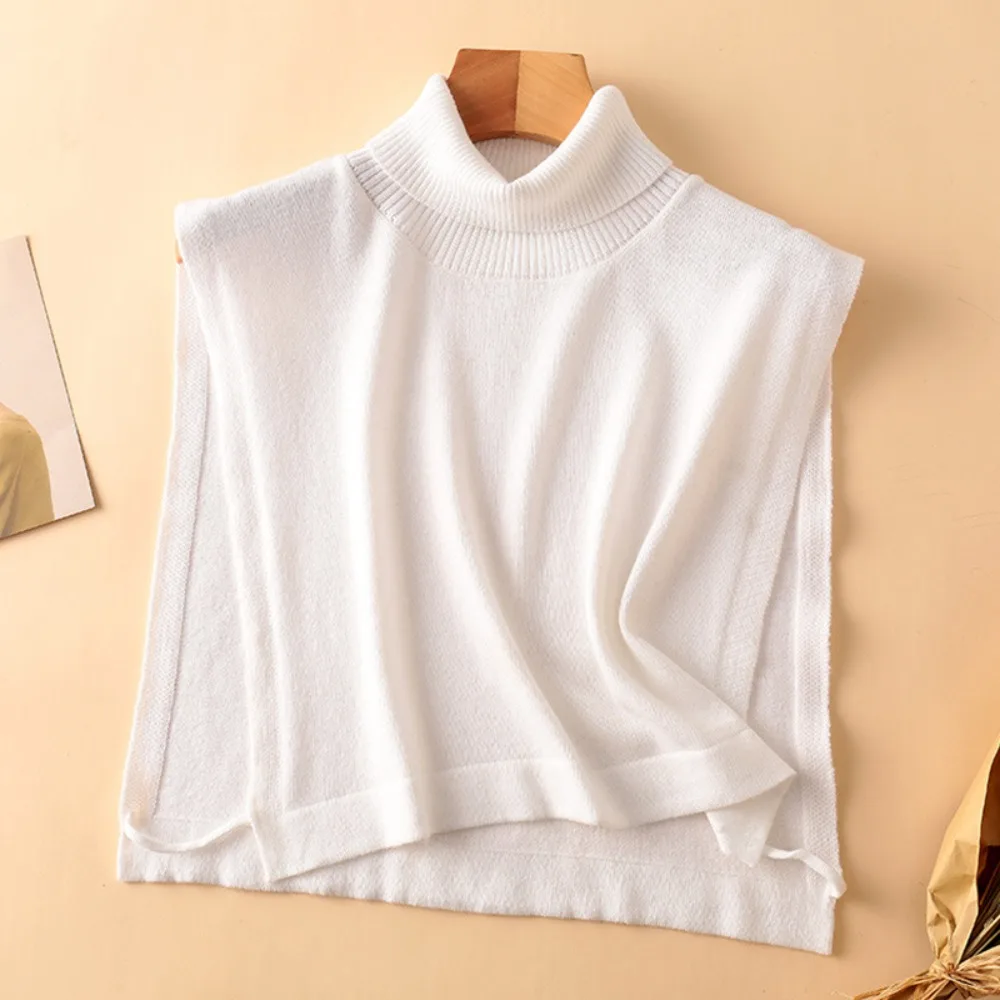 

Cozy Knitted Sweater False Collar Solid Color Detachable Stand Collar Turtleneck Collar Top Autumn Winter Clothing Accessories